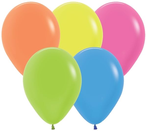 Sempertex Neon Assortment Round Latex Balloons 11'' | 25 balloons
