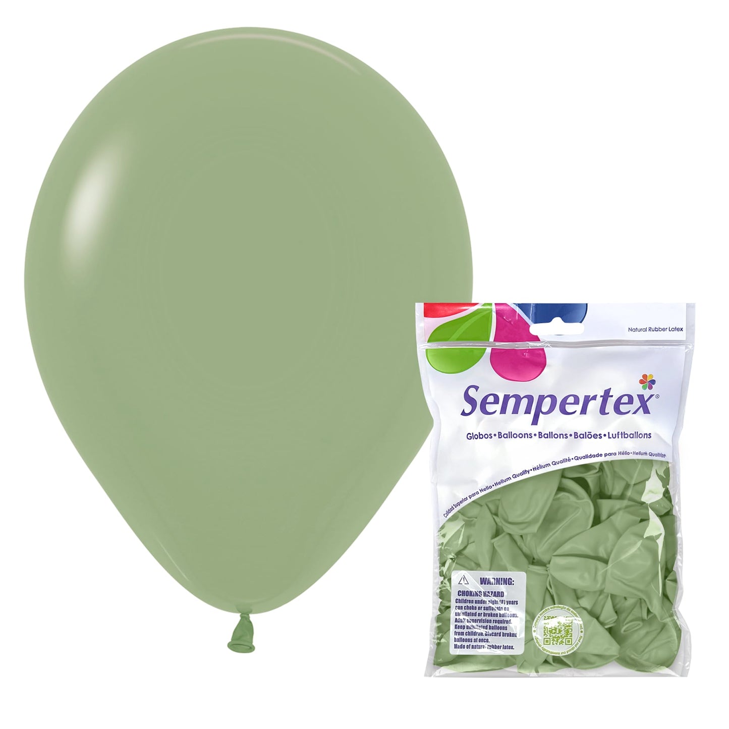Sempertex Deluxe Eucalyptus Balloons - 11 Inch, 25 Pcs - Elegant Latex Balloons for Birthday Decorations, Wedding, Graduation, Baby Shower, Anniversary, Bridal Shower, Party Celebrations