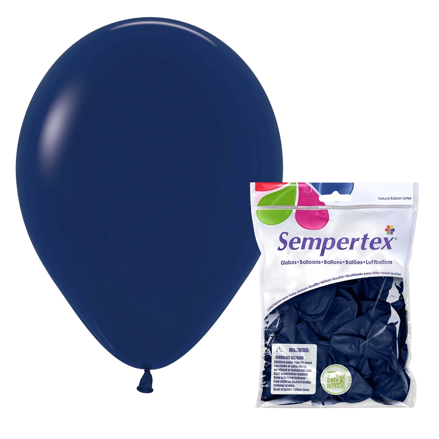 Sempertex Fashion Navy Balloons - 11 Inch, 25 Pcs - Elegant Latex Balloons for Birthday Decorations, Wedding, Graduation, Baby Shower, Anniversary, Bridal Shower, Party Celebrations