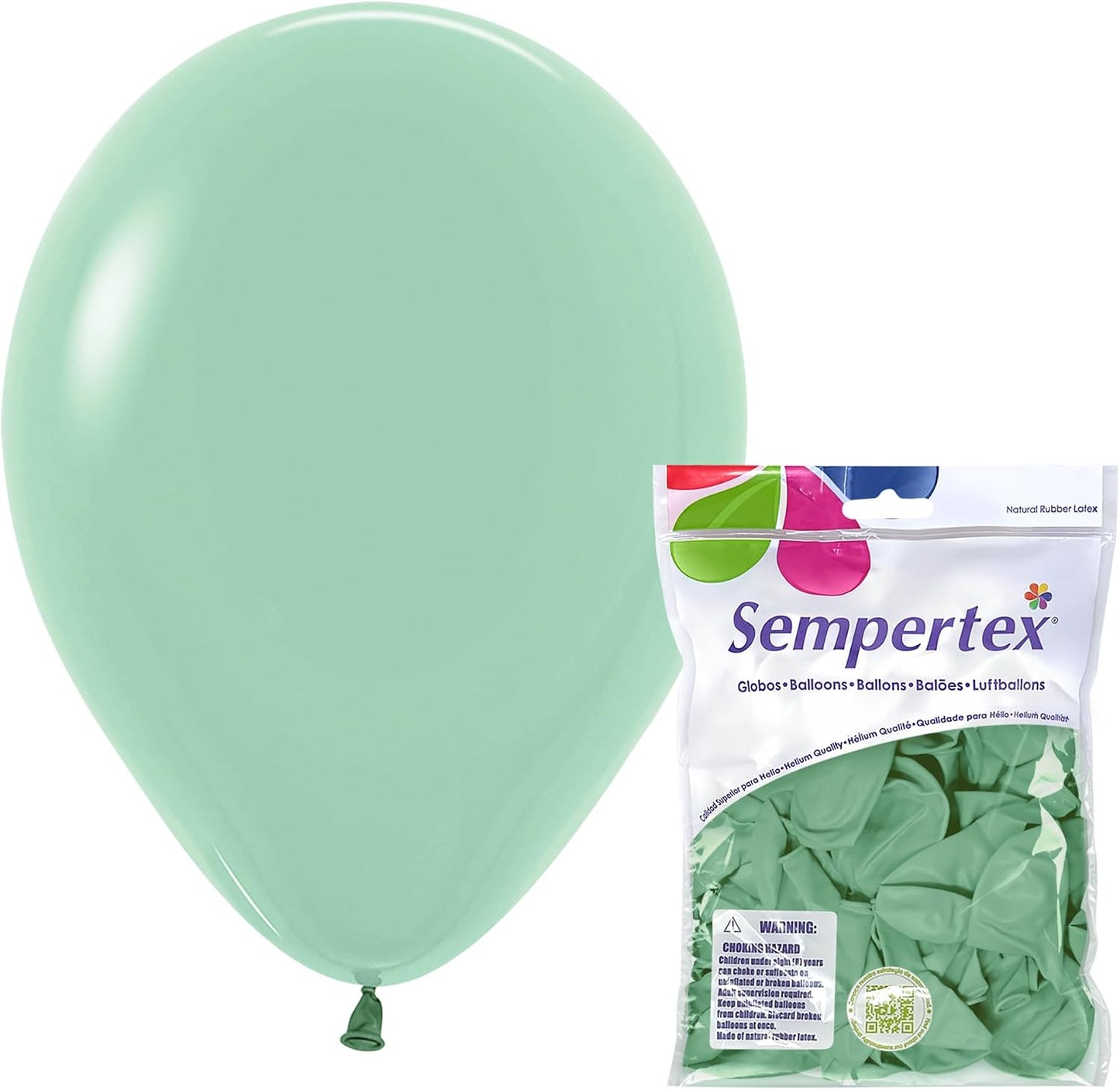 Sempertex Green Tea Balloons, Latex, 11 Inch, 25 Pcs
