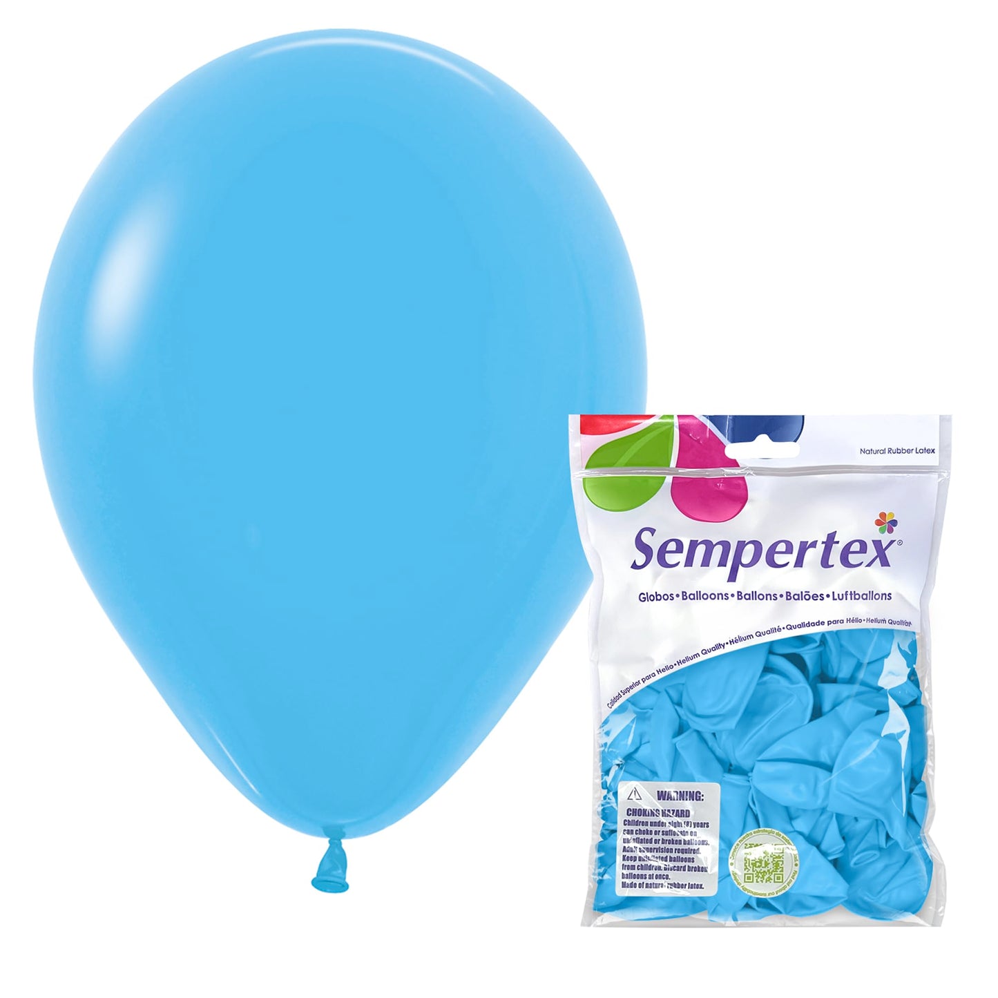 Sempertex Fashion Blue Balloons - 11 Inch, 25 Pcs - Elegant Latex Balloons for Birthday Decorations, Wedding, Graduation, Baby Shower, Anniversary, Bridal Shower, Party Celebrations