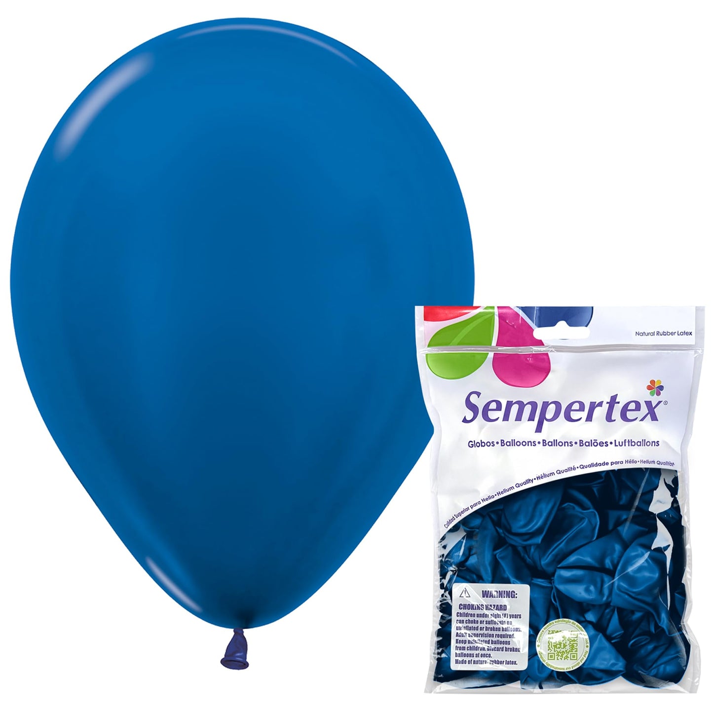 Sempertex Round Metallic Blue Balloons – 11 Inch, 25Pcs – Elegant Latex Balloons for Birthday Decorations, Wedding, Graduation, Baby Shower, Anniversary, Bridal Shower, Party Celebrations
