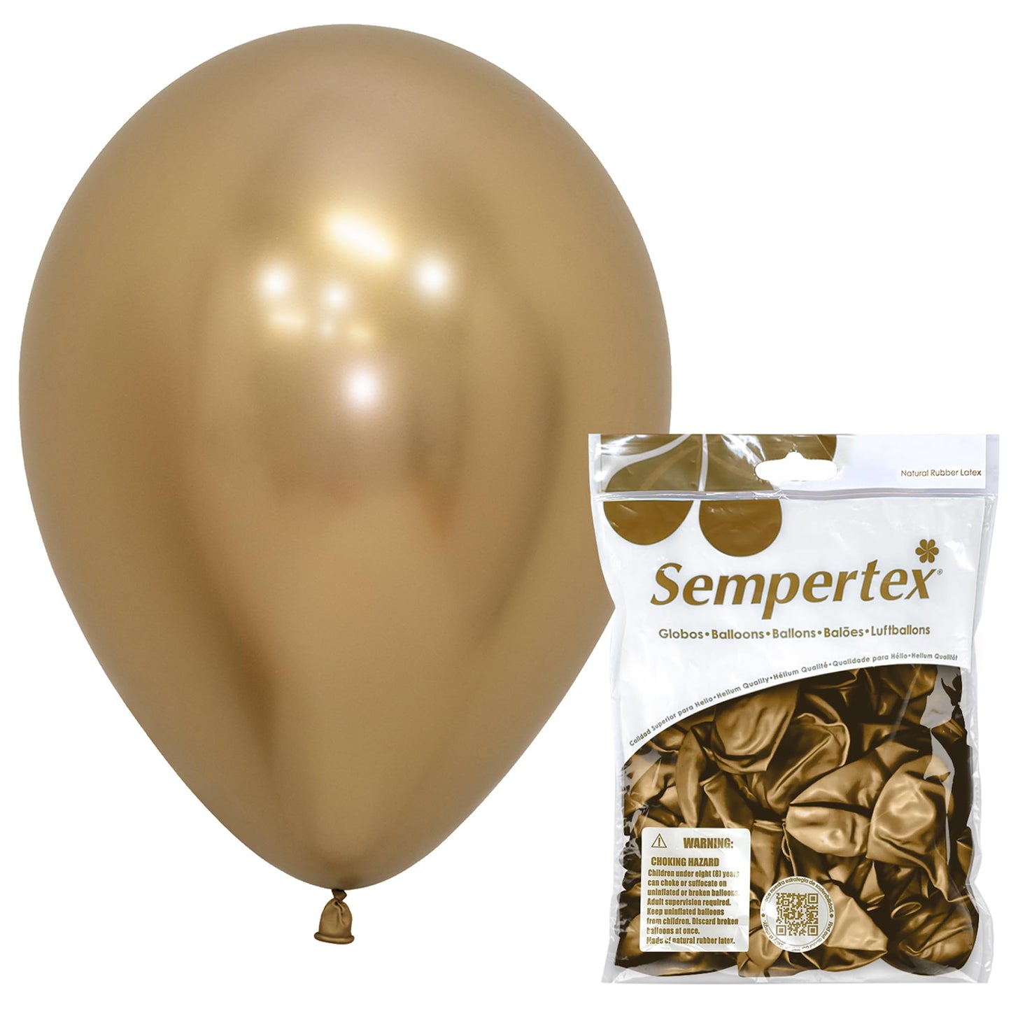 Reflex Gold Round Latex Balloon | 11 Inch 25 balloons