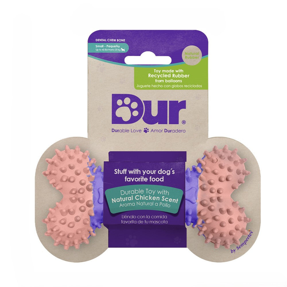 Packaged Recycled Lilac & Pink Balloon Bone Dog Toy