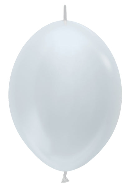 Sempertex Pearl White Round 12" Latex Link-O-Loons