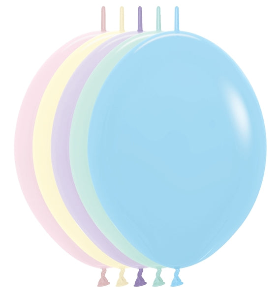Sempertex Pastel Matte Assortment Round 12" Latex Link-O-Loons