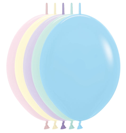 Sempertex Pastel Matte Assortment Round 12" Latex Link-O-Loons
