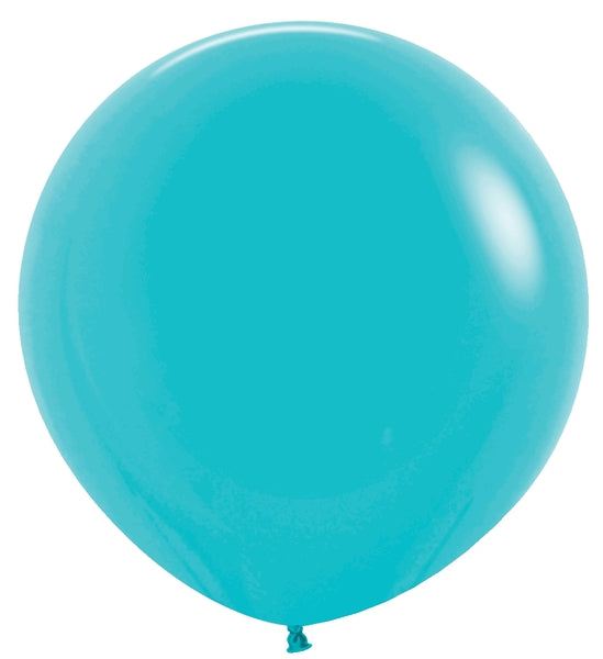 Sempertex Deluxe Turquoise Blue Round 24" Latex Balloon