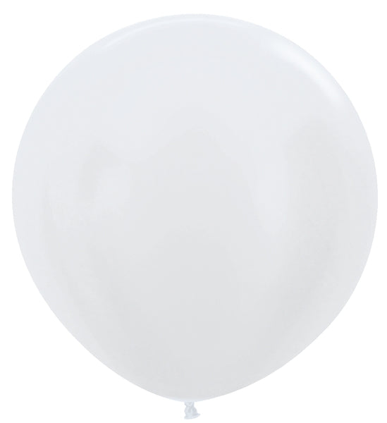 Sempertex Pearl White Round 24" Latex Balloon