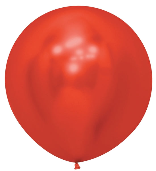 Sempertex Reflex Crystal Red Round 24" Latex Balloon