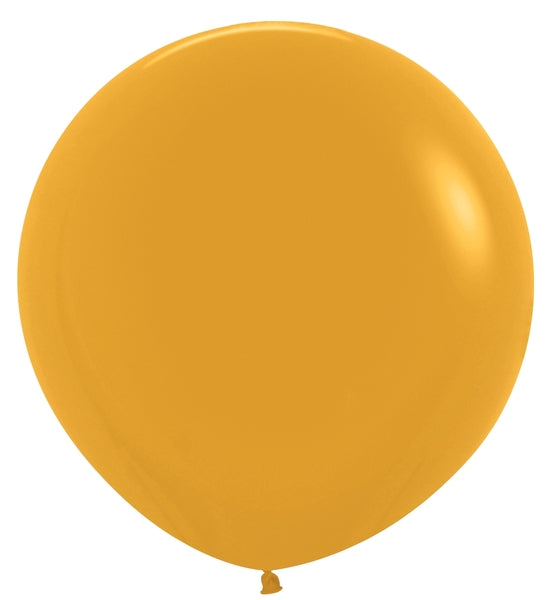 Sempertex Deluxe Mustard Round 24" Latex Balloon