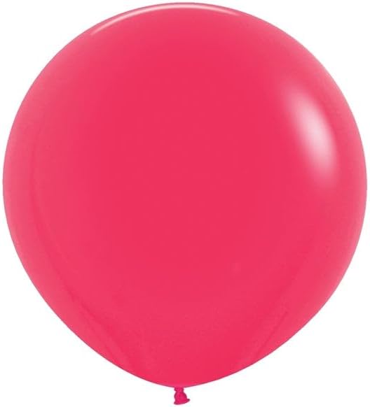 Sempertex Deluxe Raspberry Round Latex Balloon 24'' | 3 balloons