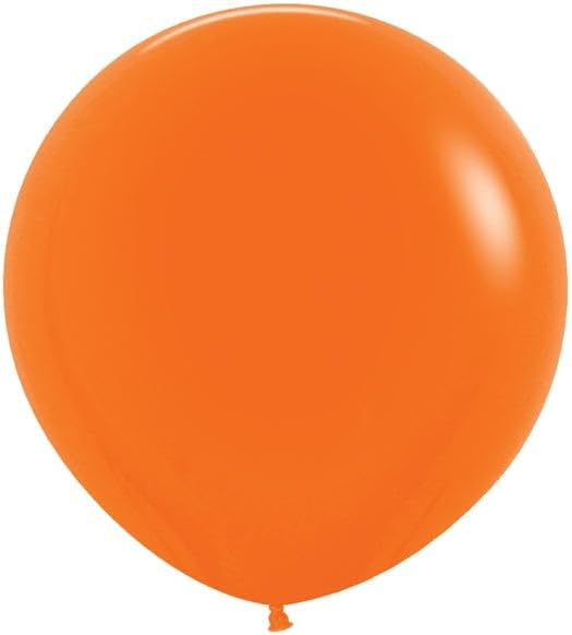 Sempertex Fashion Orange Round Latex Balloon 24'' | 3 balloons