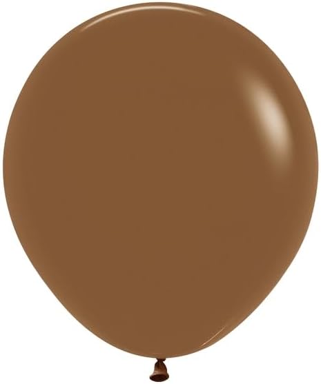 Sempertex Round Deluxe Coffee Balloons - 18 Inch, 6Pcs - Elegant Latex Balloons for Birthday Decorations, Wedding, Graduation, Baby Shower, Anniversary, Bridal Shower, Party Celebrations