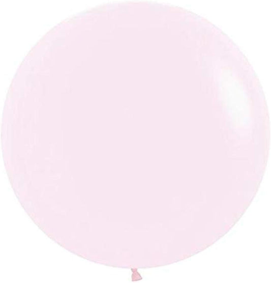 Pastel Matte Pink Round Latex Balloon 24" | 3 balloons