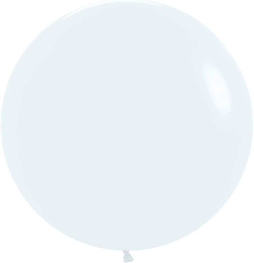 Fashion White Round Latex Balloon 24" | 3 balloons
