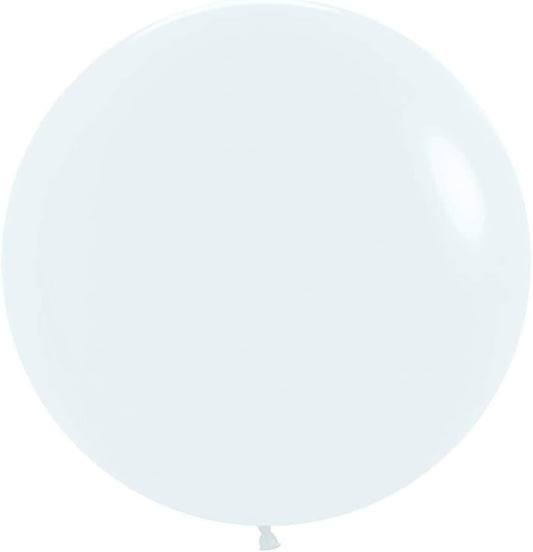 Fashion White Round Latex Balloon 24" | 3 balloons