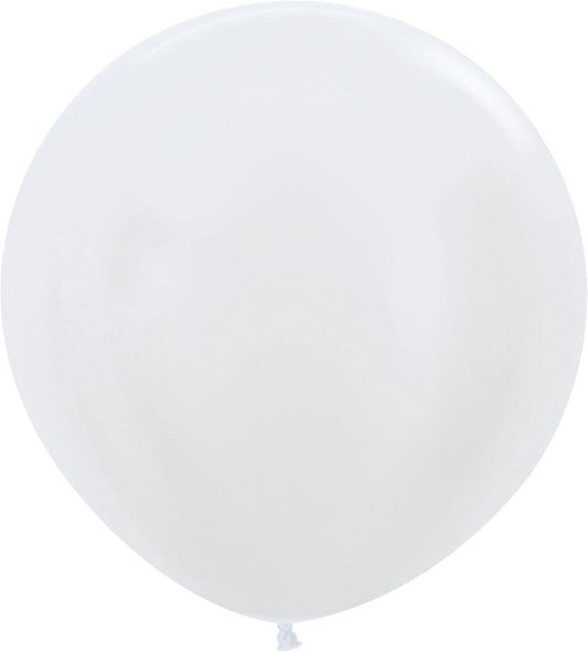 Sempertex Pearl White Round Latex Balloon 36'' | 2 balloons