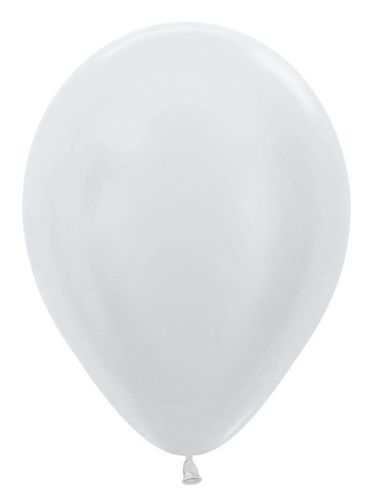 Sempertex Pearl White Round 11" Latex Balloon