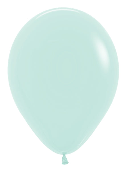 Sempertex Pastel Matte Green Round Latex Balloon 5'' | 50 balloons