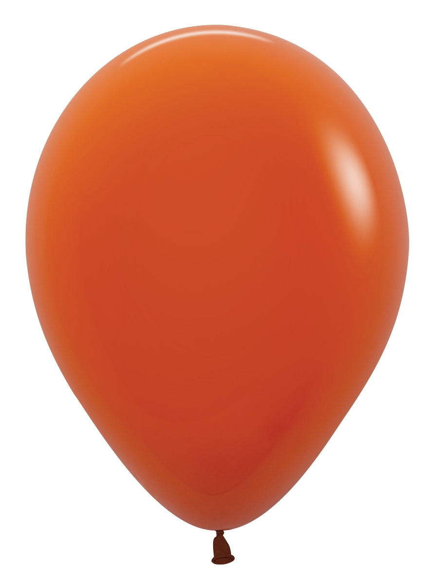 Deluxe Sunset Orange Round Latex Balloon