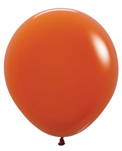 Deluxe Sunset Orange Round Latex Balloon