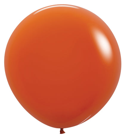 Deluxe Sunset Orange Round Latex Balloon