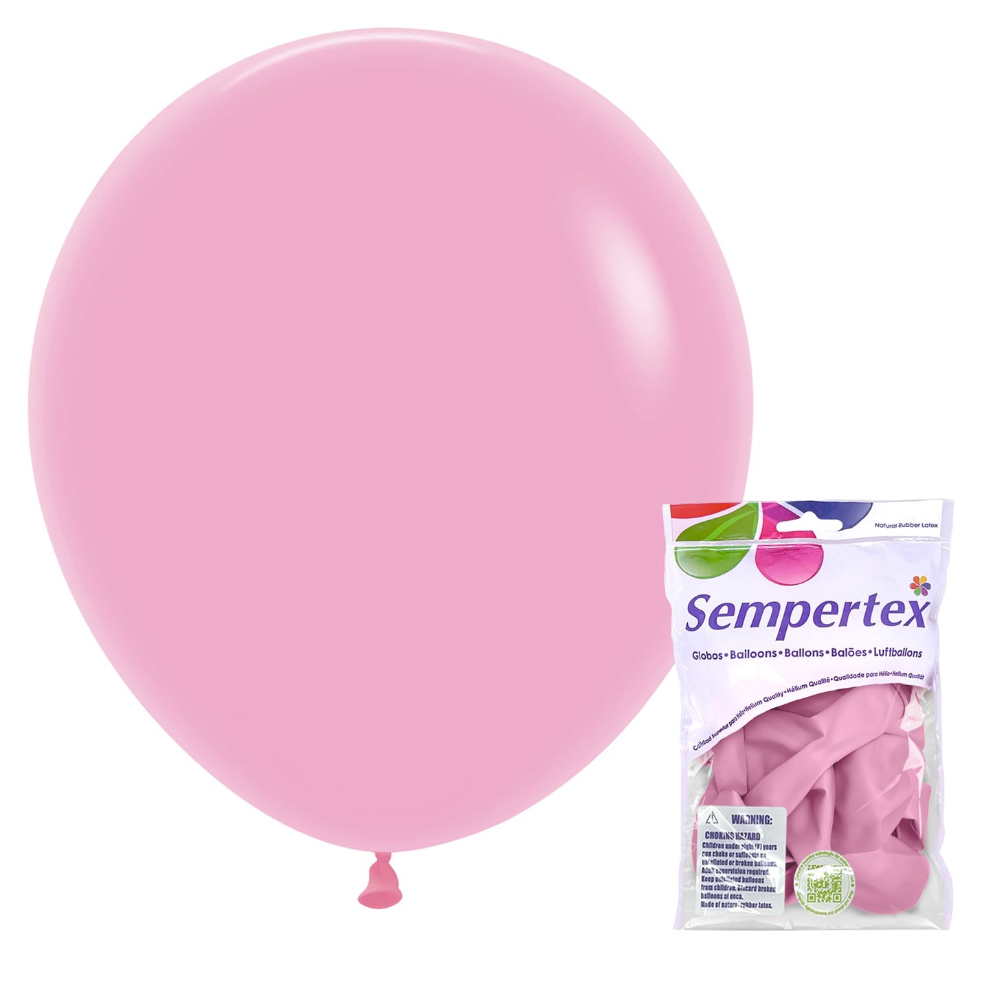 Sempertex Fashion Bubble Gum Pink Balloons - 18 Inch, 6 Pcs - Elegant Latex Balloons for Birthday Decorations, Wedding, Graduation, Baby Shower, Anniversary, Bridal Shower, Party Celebrations