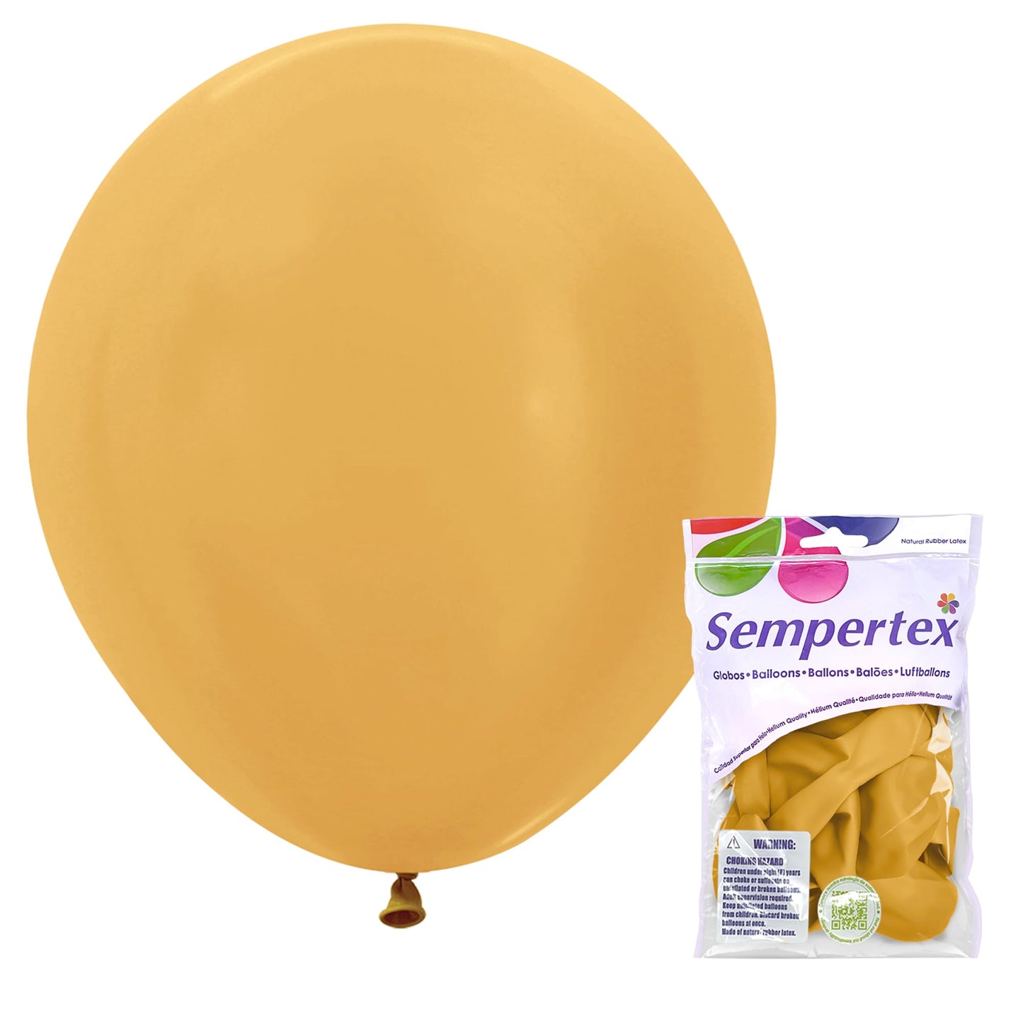 Sempertex Metallic Gold Balloons - 18 Inch, 6 Pcs - Elegant Latex Balloons for Birthday Decorations, Wedding, Graduation, Baby Shower, Anniversary, Bridal Shower, Party Celebrations