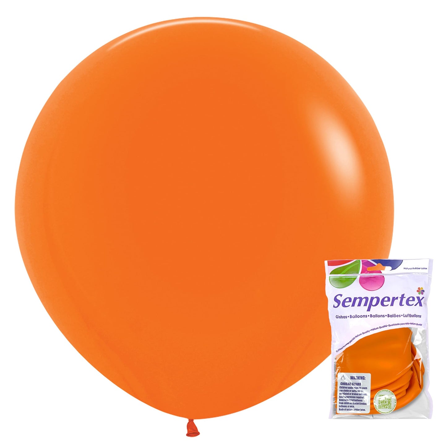 Fashion Orange Round Latex Balloon