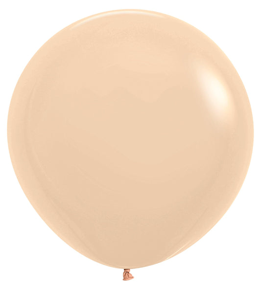 Sempertex Round Pastel Matte Malibu Peach Balloons, 24 Inch, 3Pcs – Elegant Latex Balloons for Birthday Decorations, Wedding, Graduation, Baby Shower, Anniversary, Bridal Shower, Party Celebrations