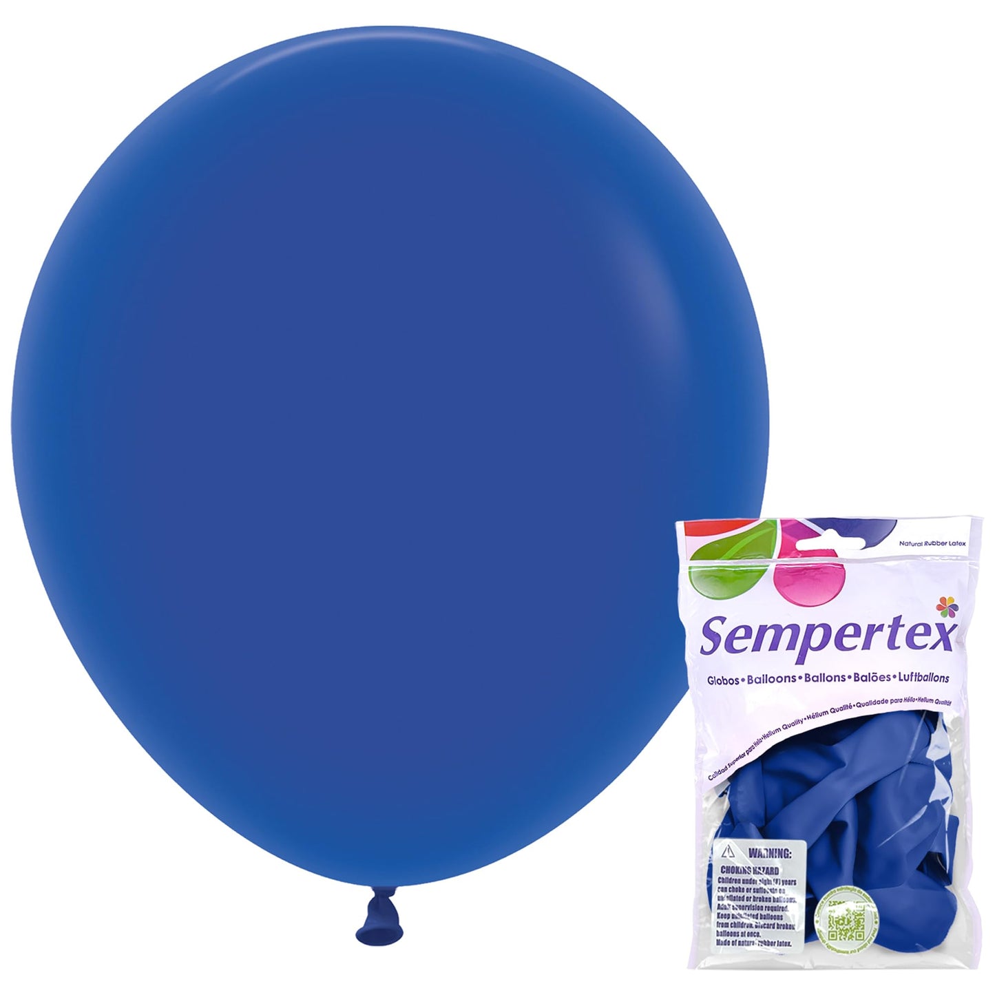 Fashion Royal Blue Round Latex Balloon