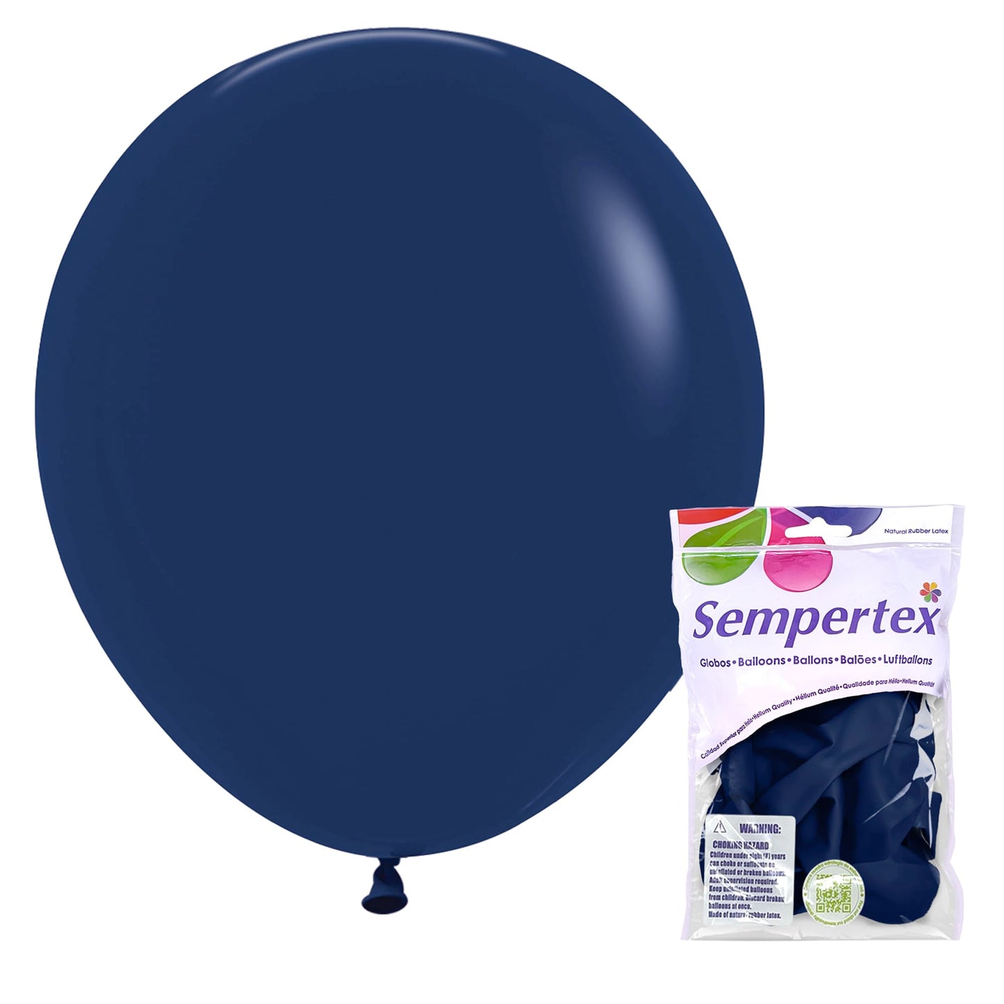 Fashion Navy Round Latex Balloon