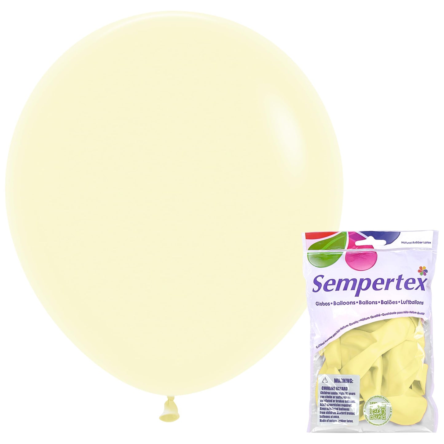 Pastel Matte Yellow Round Latex Balloon