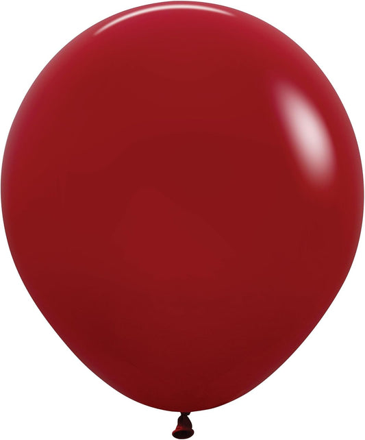Sempertex Deluxe Imperial Red Balloons - 18 Inch, 6Pcs - Elegant Latex Balloons for Birthday Decorations, Wedding, Graduation, Baby Shower, Anniversary, Bridal Shower, Party Celebrations