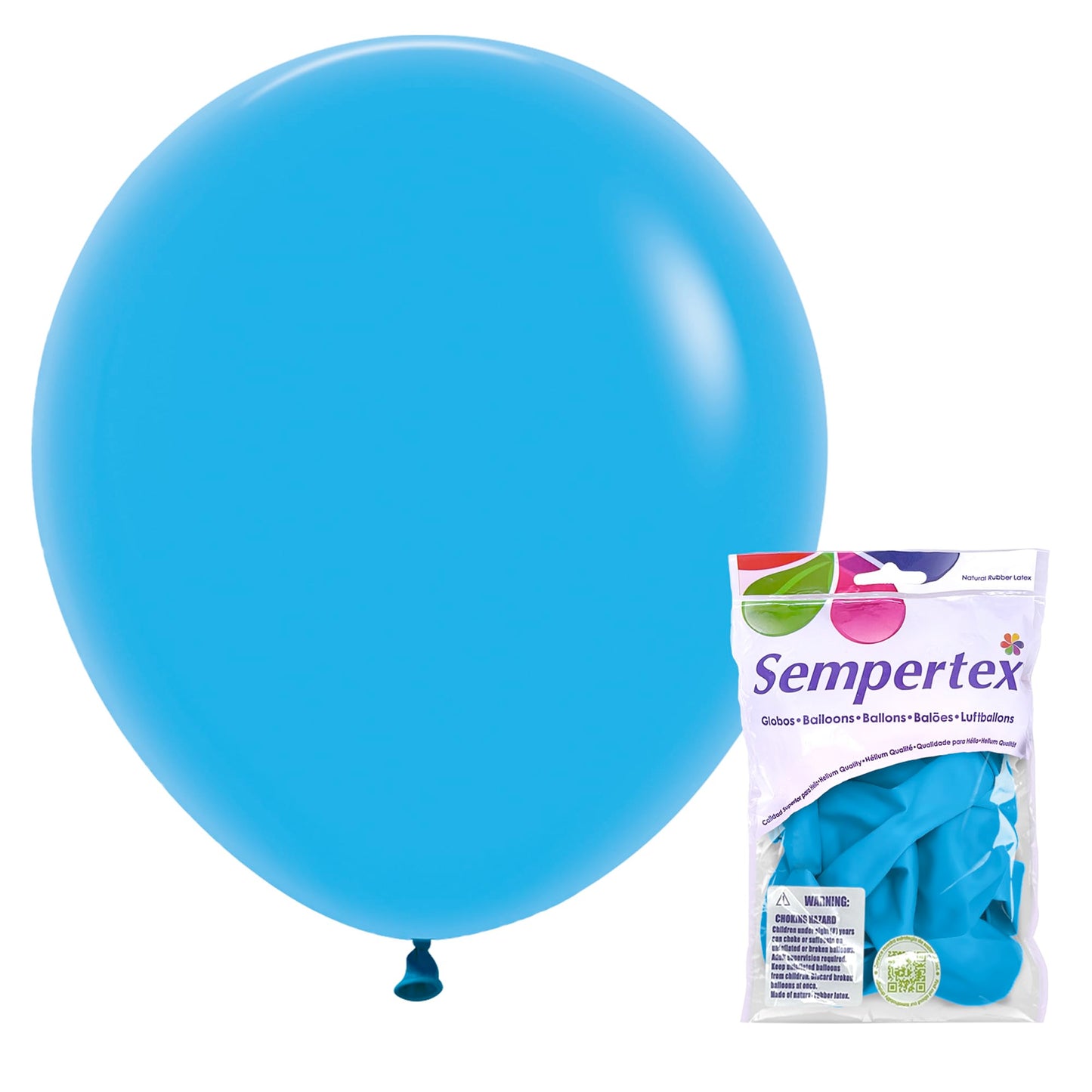 Fashion Blue Round Latex Balloon