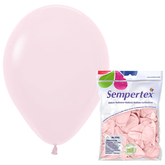 Sempertex Round Pastel Matte Pink Balloons, 11 Inch, 25Pcs – Elegant Latex Balloons for Birthday Decorations, Wedding, Graduation, Baby Shower, Anniversary, Bridal Shower, Party Celebrations