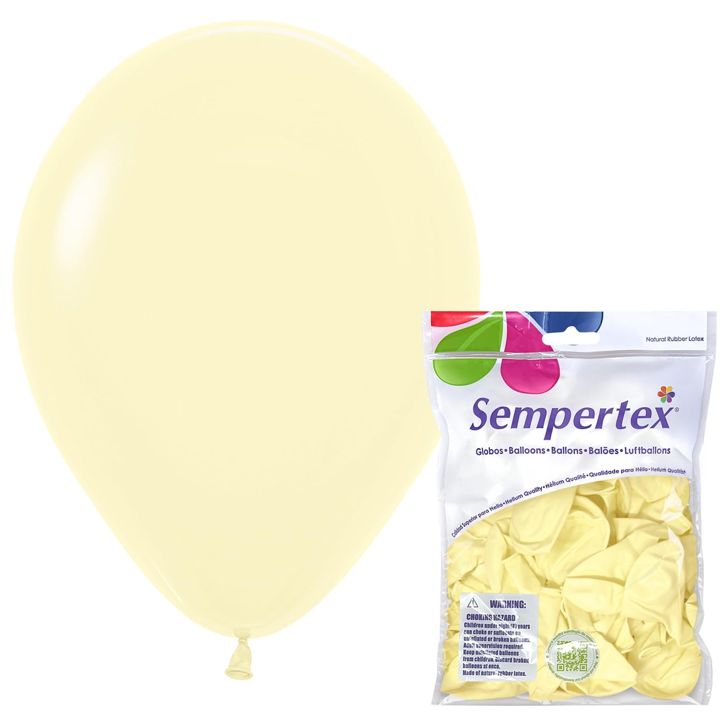 Pastel Matte Yellow Round Latex Balloon