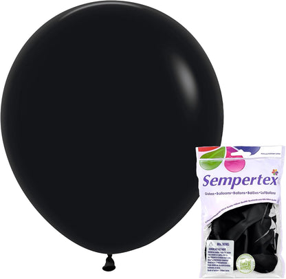 Deluxe Black Round Latex Balloon