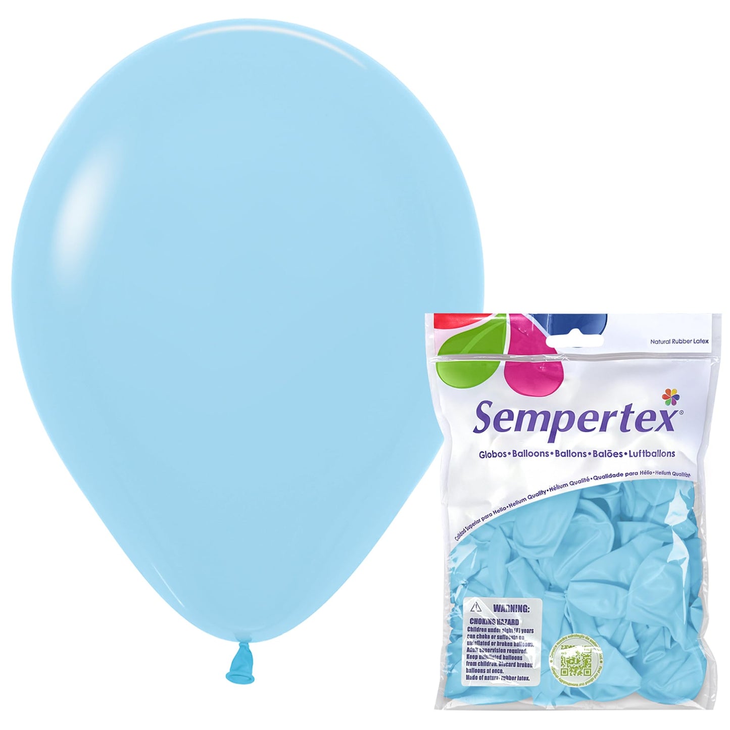 Sempertex Round Pastel Matte Blue Balloons, 11 Inch, 25Pcs – Elegant Latex Balloons for Birthday Decorations, Wedding, Graduation, Baby Shower, Anniversary, Bridal Shower, Party Celebrations
