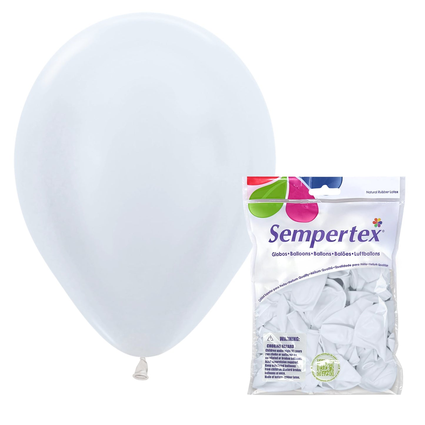 Sempertex Pearl White Balloons - 11 Inch, 25 Pcs - Elegant Latex Balloons for Birthday Decorations, Wedding, Graduation, Baby Shower, Anniversary, Bridal Shower, Party Celebrations