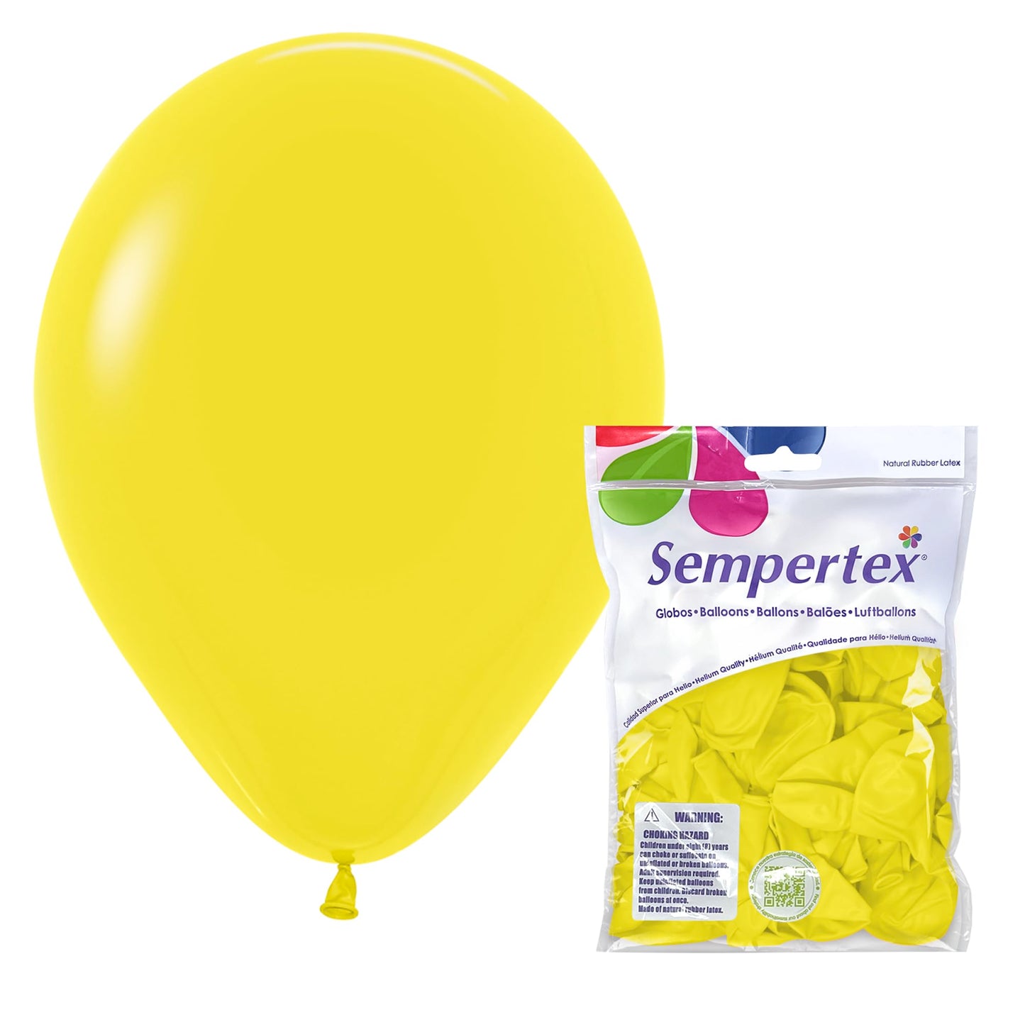 Fashion Yellow Round Latex Balloon