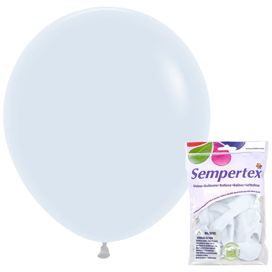 Sempertex Fashion White Balloons, 18 Inch, 6Pcs – Elegant Latex Round Balloons for Colorful Birthday Decorations, Wedding, Graduation, Baby Shower, Anniversary, Bridal Shower, Party Celebrations