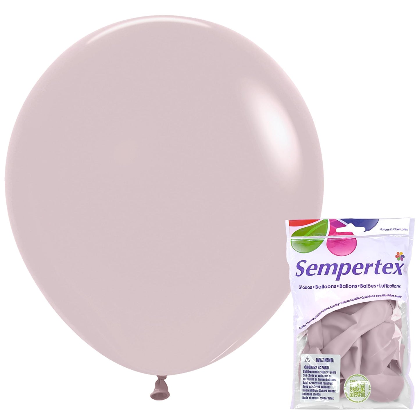 Pastel Dusk Rose Round Latex Balloon