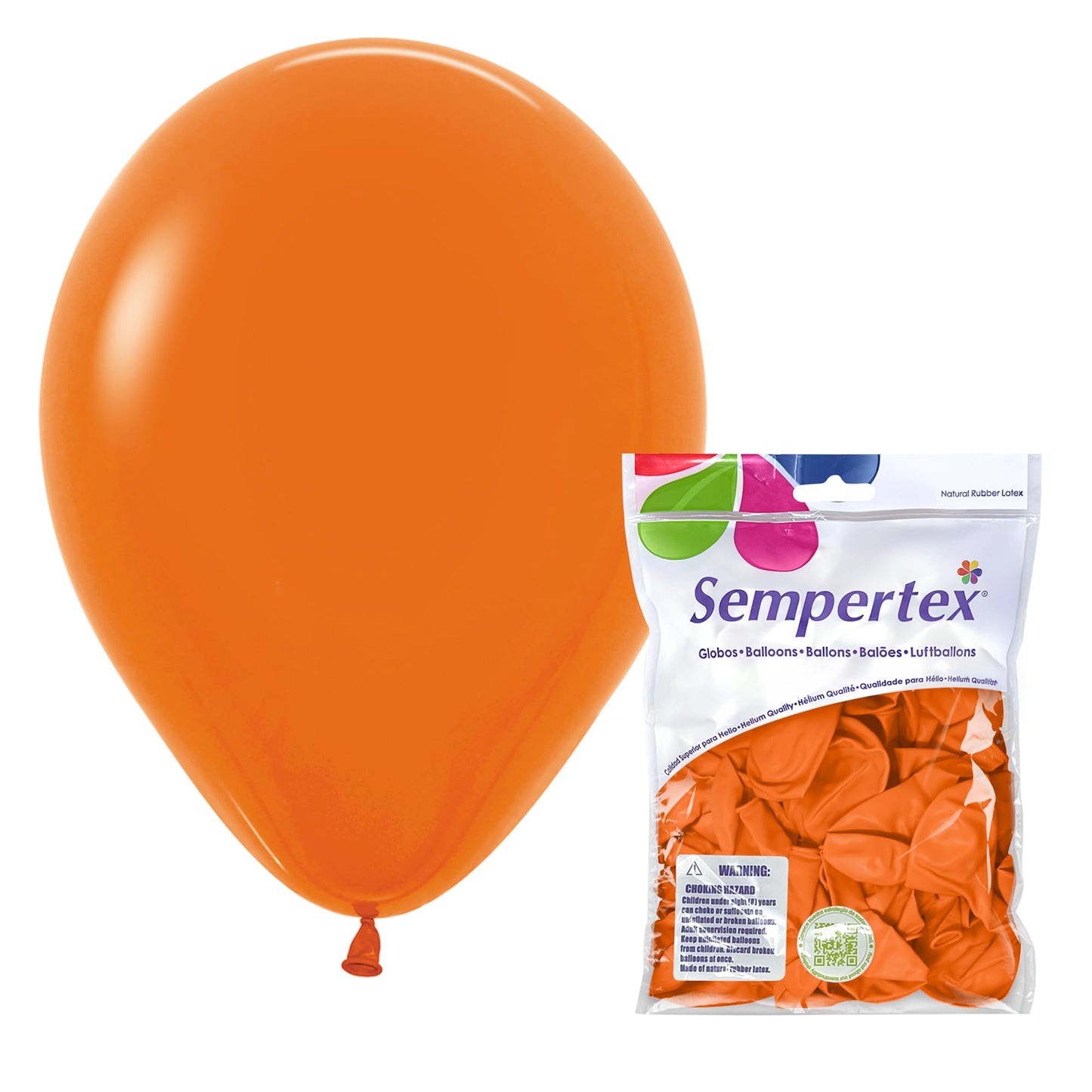 Fashion Orange Round Latex Balloon