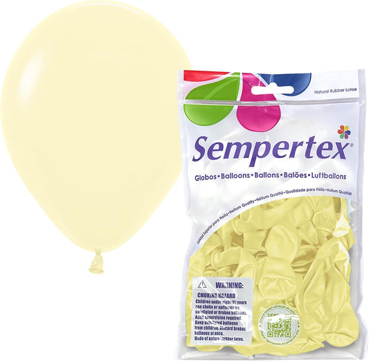 Pastel Matte Yellow Round Latex Balloon | 5" 50 balloons