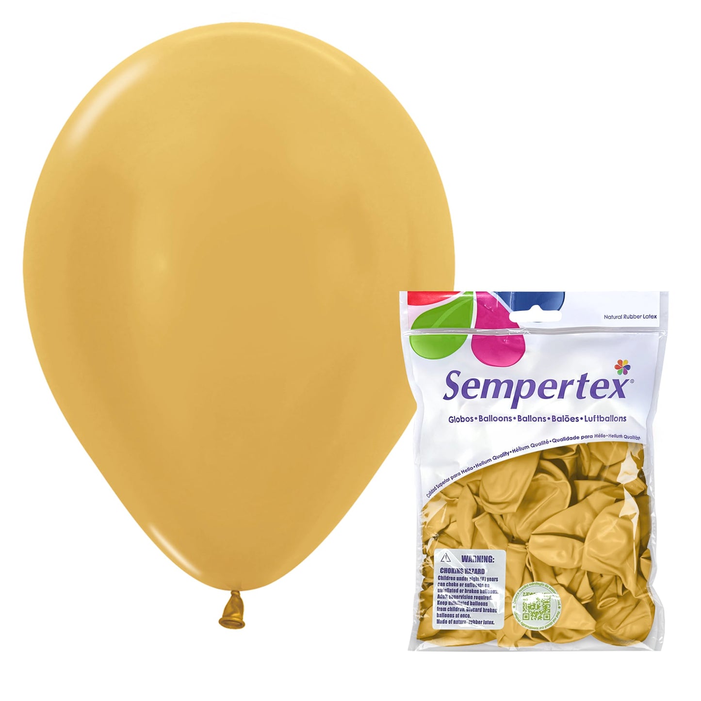 Sempertex Metallic Gold Balloons - 11 Inch, 25 Pcs - Elegant Latex Balloons for Birthday Decorations, Wedding, Graduation, Baby Shower, Anniversary, Bridal Shower, Party Celebrations