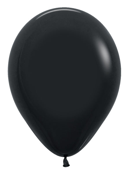 Sempertex Deluxe Black Round 11" Latex Balloon