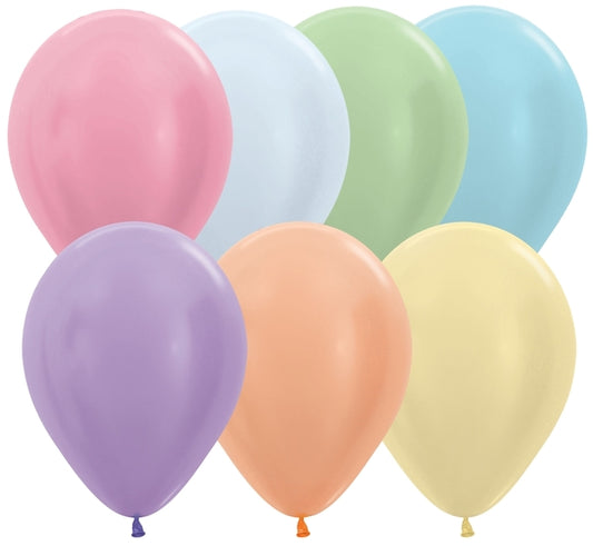Sempertex Pearl Assortment Round 5" Latex Balloons