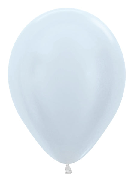 Sempertex Pearl White Round 11" Latex Balloon